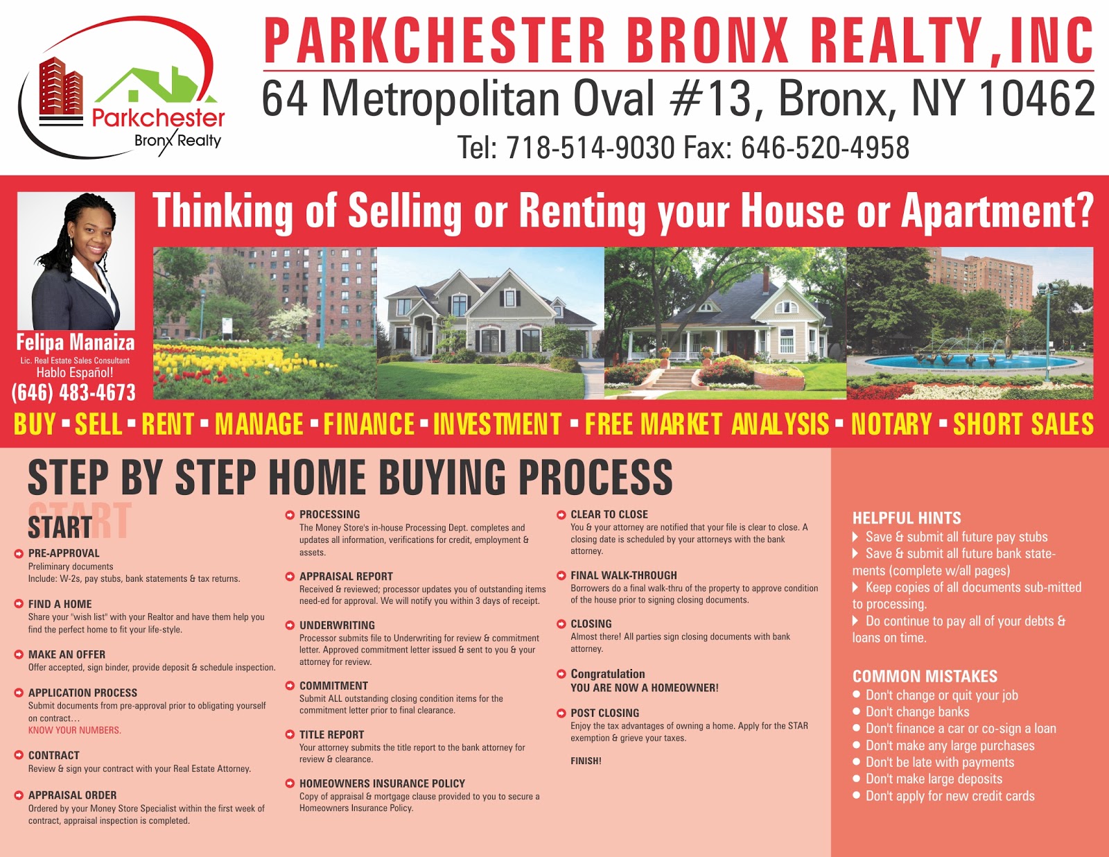 Photo of Parkchester Bronx Realty in Bronx City, New York, United States - 3 Picture of Point of interest, Establishment, Finance, Real estate agency