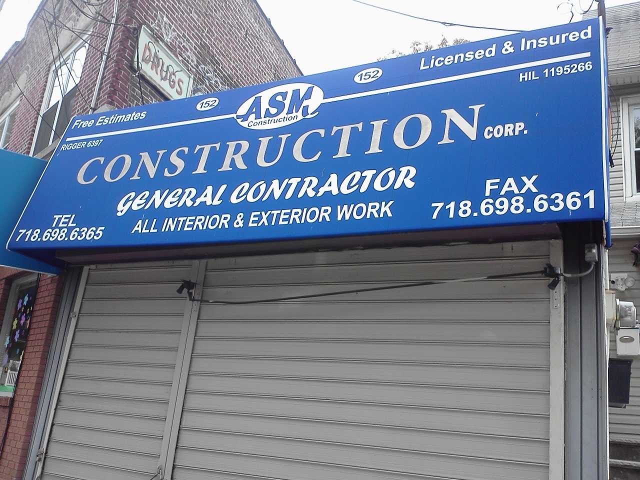 Photo of ASM Construction Corporation in Staten Island City, New York, United States - 1 Picture of Point of interest, Establishment, General contractor