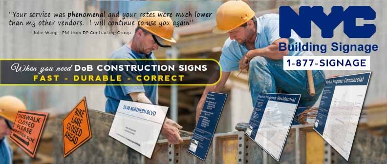 Photo of NYC Construction Job Site Signs in Queens City, New York, United States - 2 Picture of Point of interest, Establishment, Store