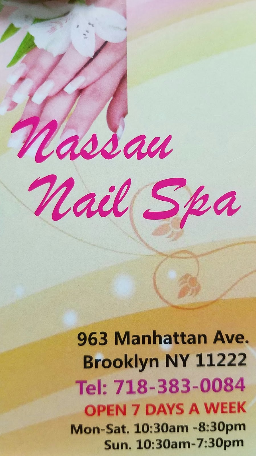 Photo of NASSAU NAIL SPA INC in Kings County City, New York, United States - 1 Picture of Point of interest, Establishment, Beauty salon, Hair care
