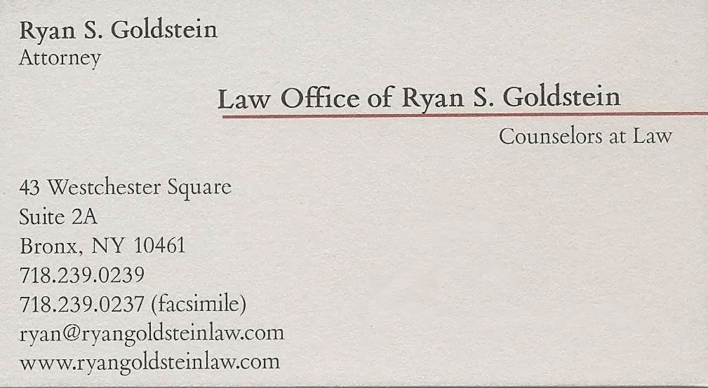 Photo of Law Office of Ryan S. Goldstein, P.L.L.C. in Bronx City, New York, United States - 2 Picture of Point of interest, Establishment, Lawyer