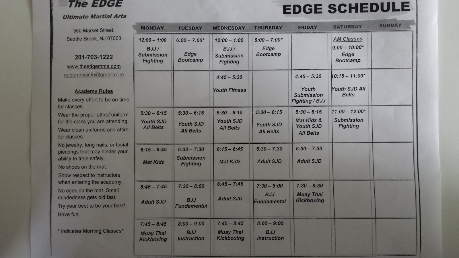 Photo of The Edge Ultimate Martial Arts in Saddle Brook City, New Jersey, United States - 6 Picture of Point of interest, Establishment, Health, Gym