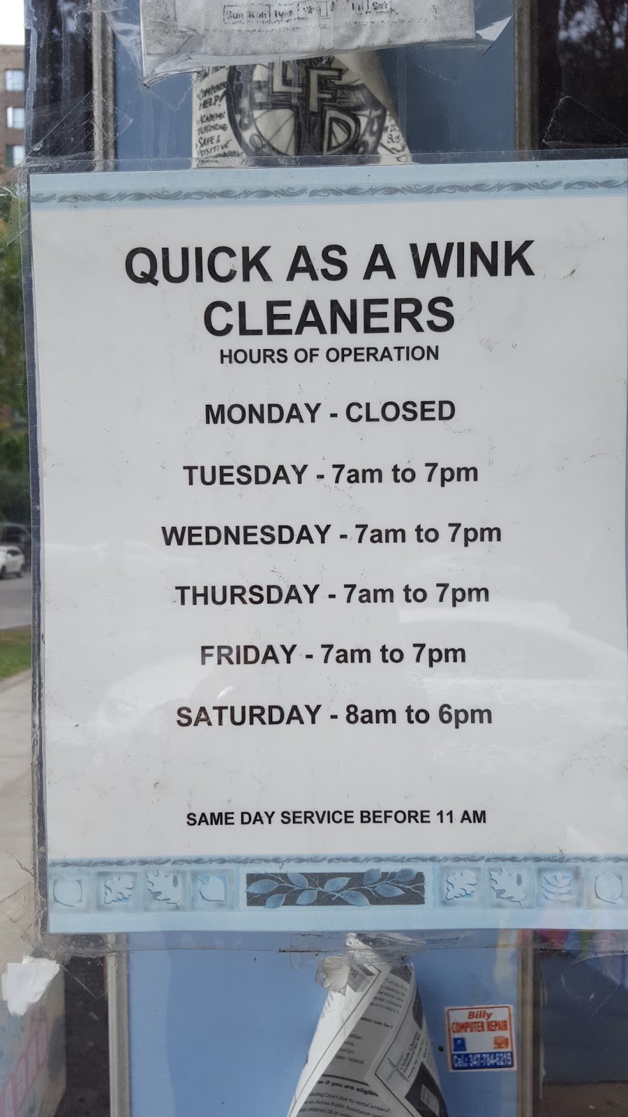 Photo of Quick As A Wink Cleaners in Bronx City, New York, United States - 2 Picture of Point of interest, Establishment, Laundry