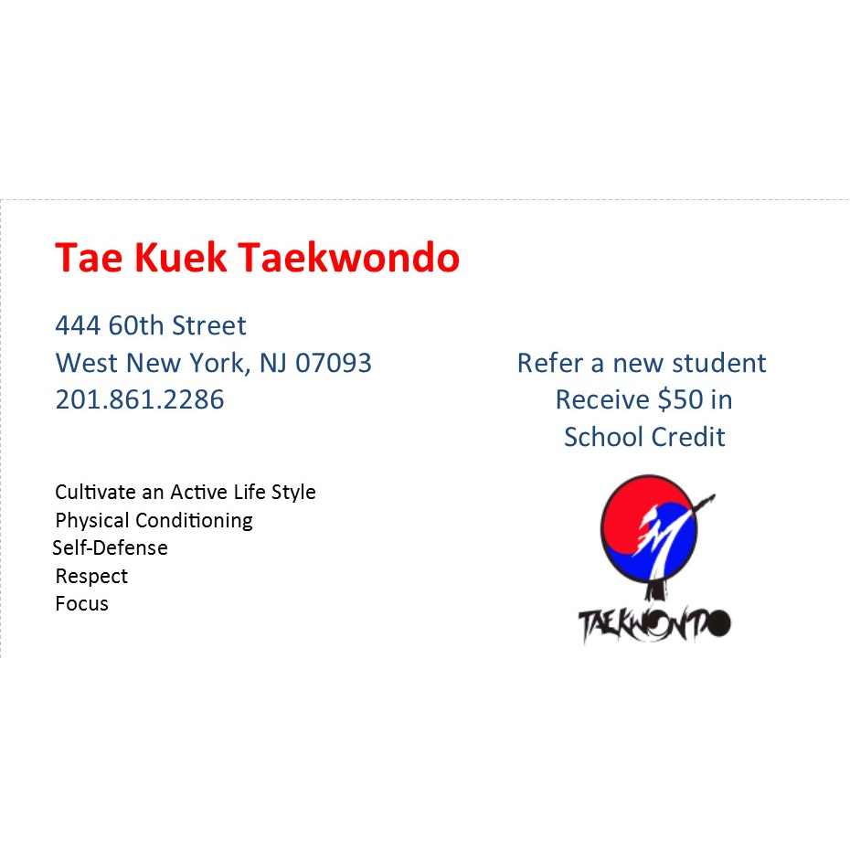 Photo of TKK Taekwondo (West New York) in West New York City, New Jersey, United States - 4 Picture of Point of interest, Establishment, Health
