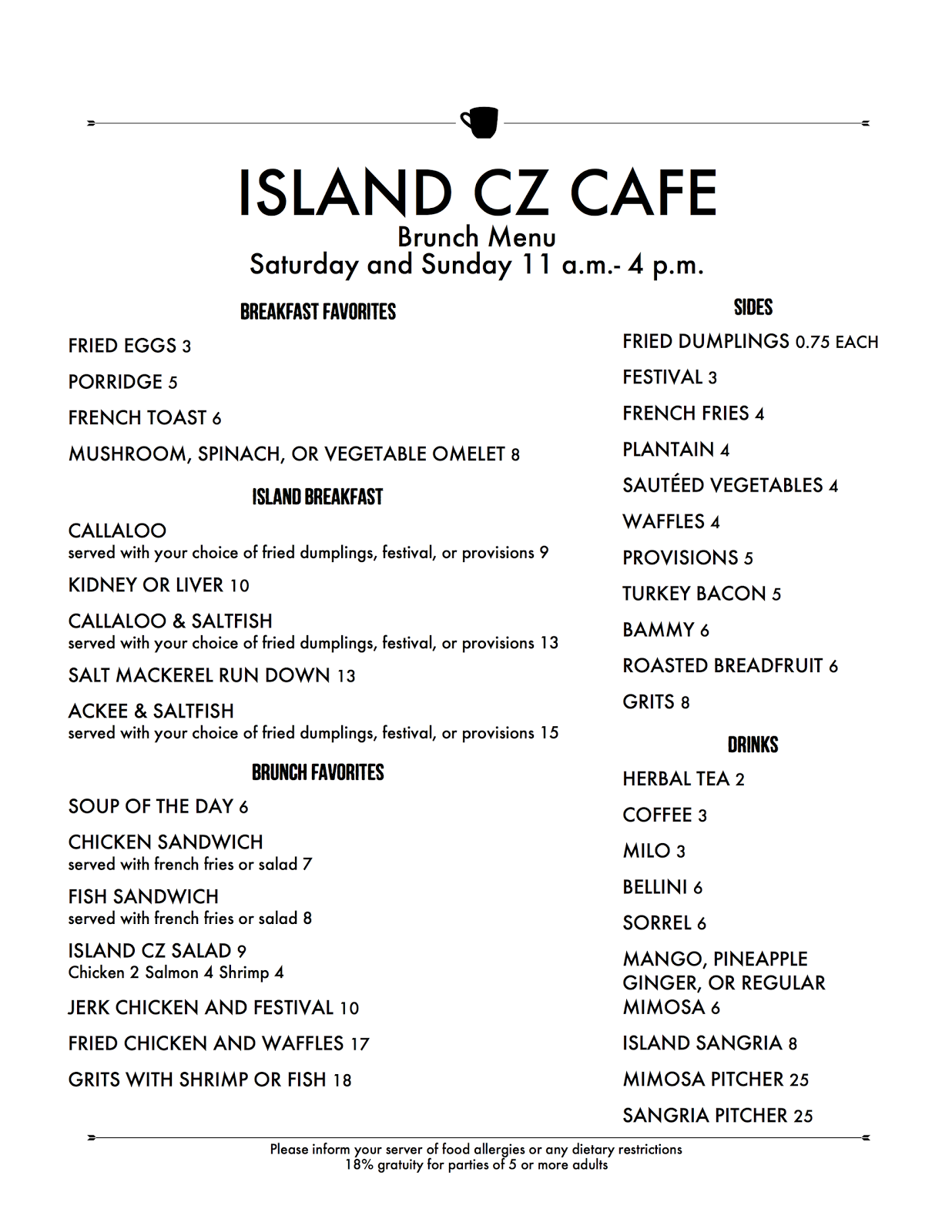 Photo of Island Cz Cafe in Kings County City, New York, United States - 3 Picture of Restaurant, Food, Point of interest, Establishment, Bar