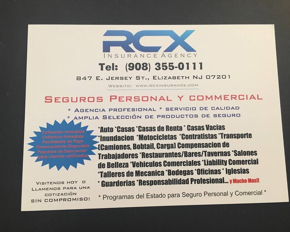 Photo of RCX INSURANCE AGENCY in Elizabeth City, New Jersey, United States - 7 Picture of Point of interest, Establishment, Finance, Accounting, Insurance agency