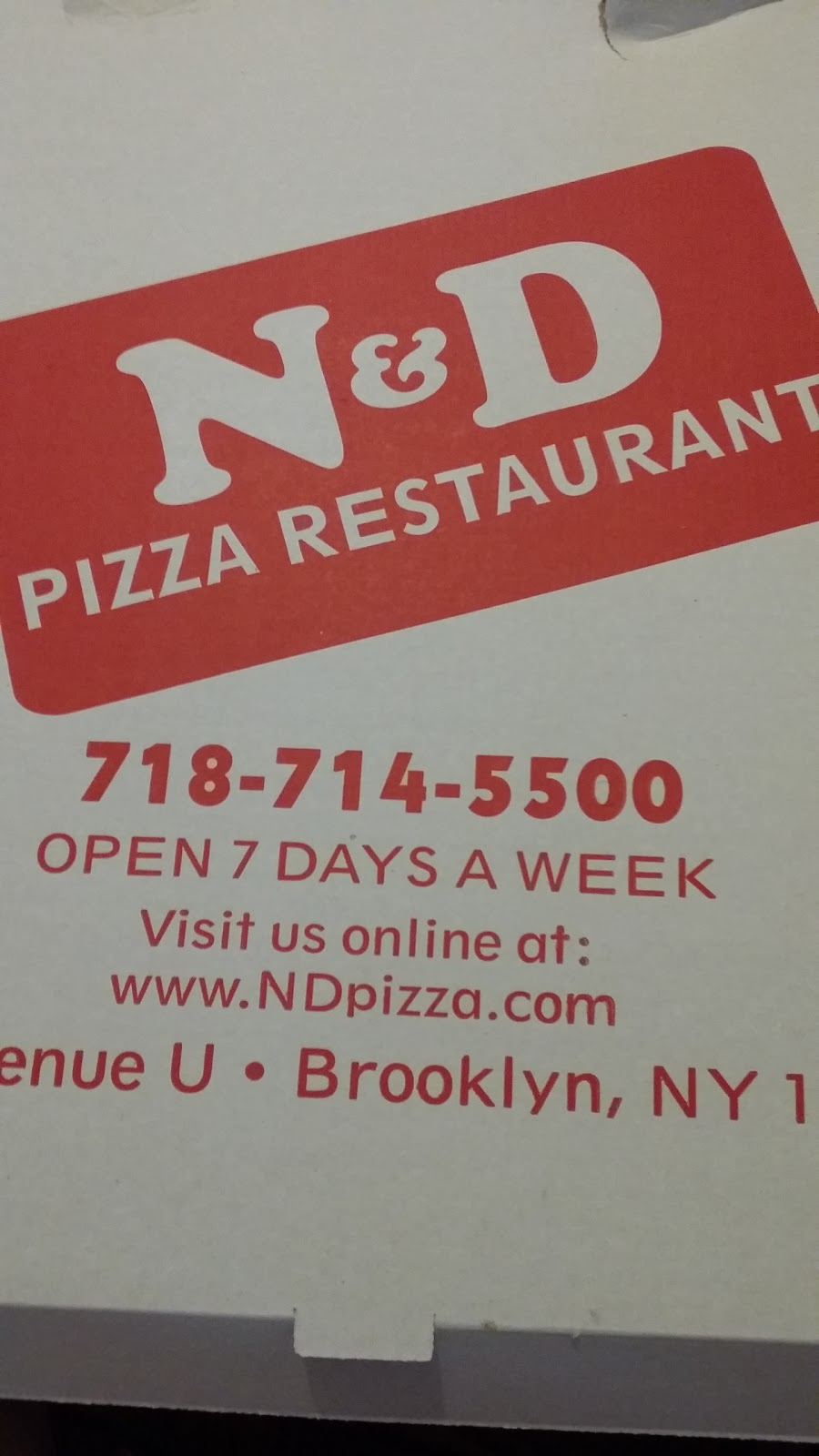 Photo of N & D Pizza West 9 in Brooklyn City, New York, United States - 1 Picture of Restaurant, Food, Point of interest, Establishment