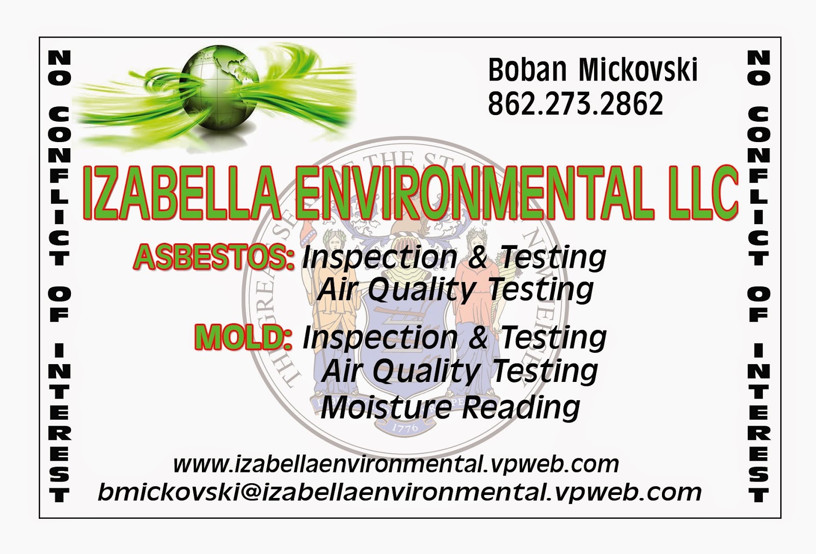 Photo of mold and asbestos testing inspection monitoring Izabellaenvironmentalllc in Garfield City, New Jersey, United States - 3 Picture of Point of interest, Establishment