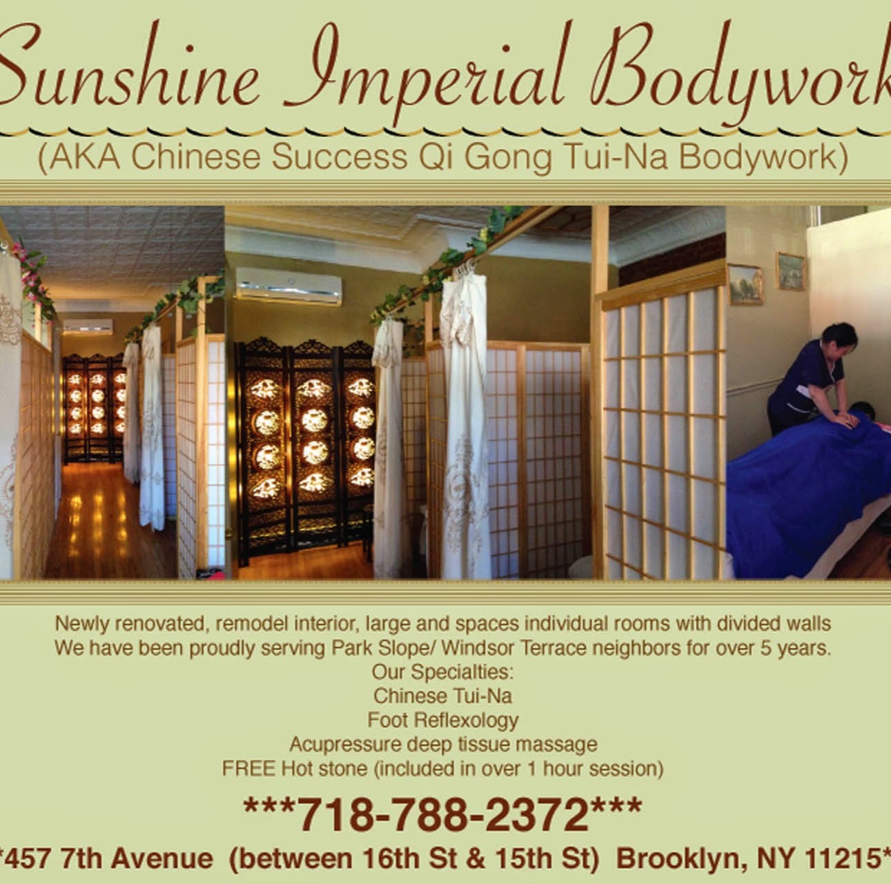 Photo of Sunshine Imperial Bodywork (Chinese Success Qi-Gong Tui-Na Bodywork) in Kings County City, New York, United States - 1 Picture of Point of interest, Establishment, Health