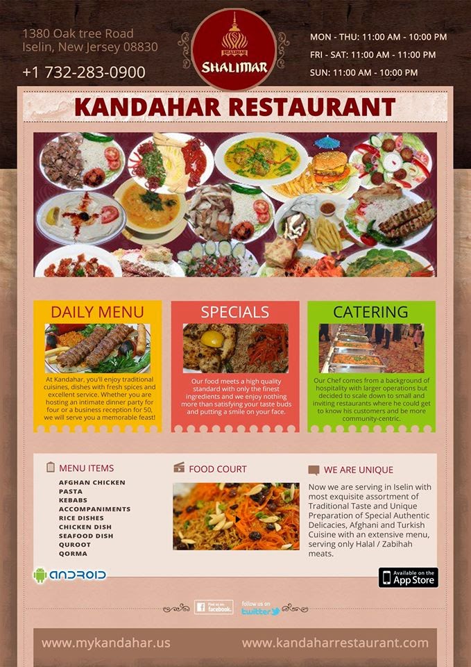 Photo of Kandahar Afghani & Turkish Restaurant in Iselin City, New Jersey, United States - 2 Picture of Restaurant, Food, Point of interest, Establishment