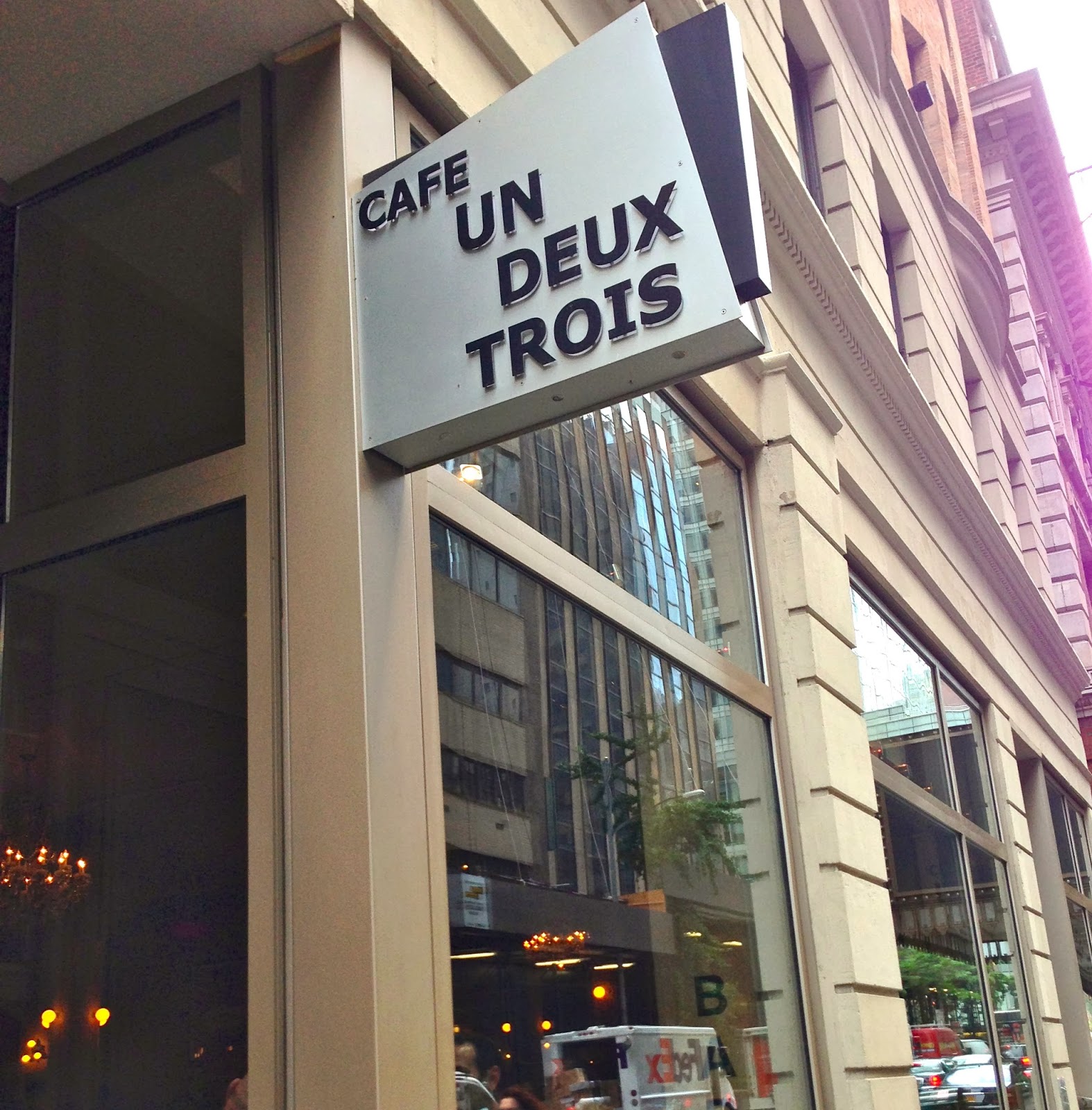 Photo of Cafe Un Deux Trois in New York City, New York, United States - 2 Picture of Restaurant, Food, Point of interest, Establishment, Store, Meal takeaway, Bar