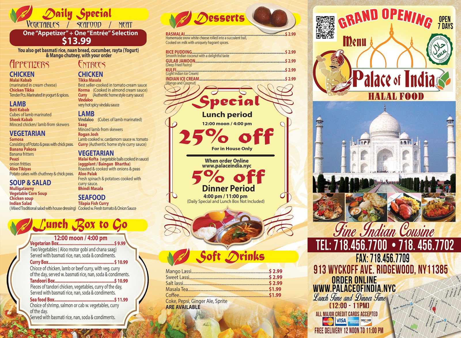 Photo of Palace of India Restaurant and Bar in Ridgewood Queens City, New York, United States - 6 Picture of Restaurant, Food, Point of interest, Establishment