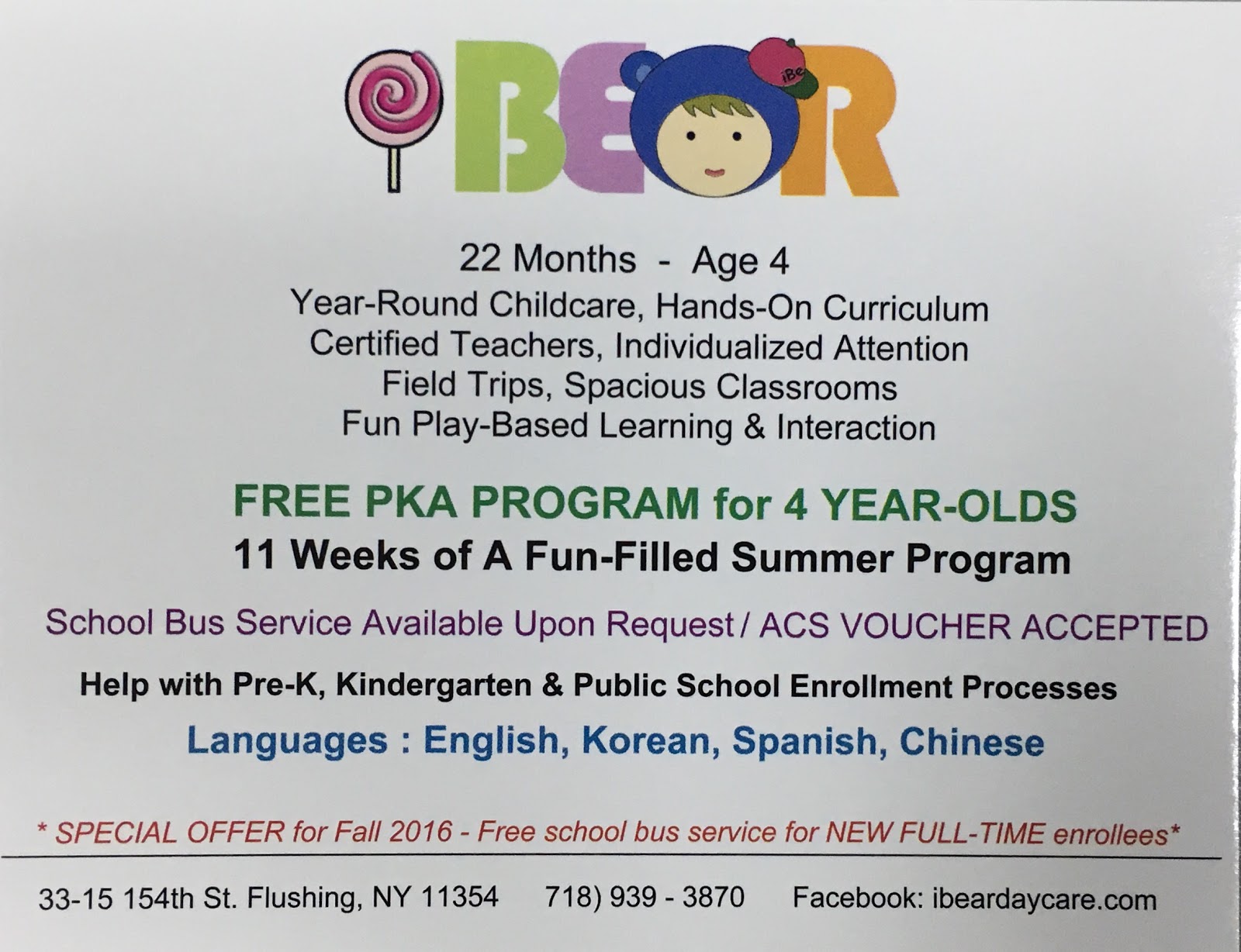 Photo of iBear Day Care Center in Queens City, New York, United States - 2 Picture of Point of interest, Establishment, School