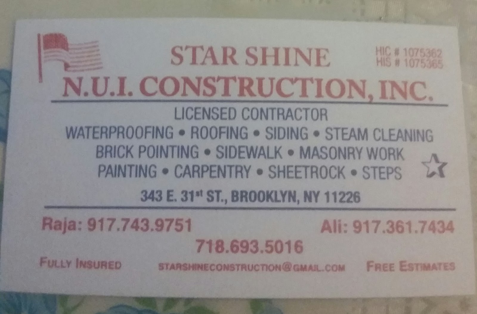 Photo of Star Shine Construction in New York City, New York, United States - 1 Picture of Point of interest, Establishment, General contractor