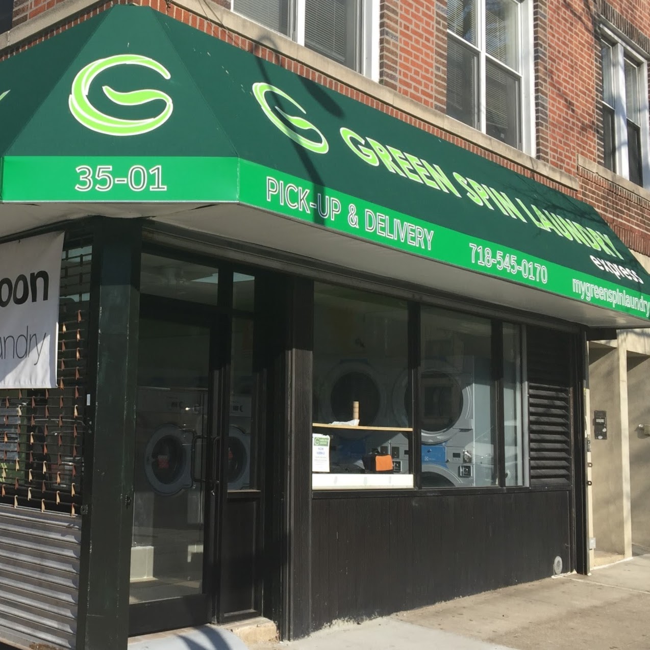 Photo of Green Spin Laundry Express in New York City, New York, United States - 1 Picture of Point of interest, Establishment, Store, Home goods store, Laundry