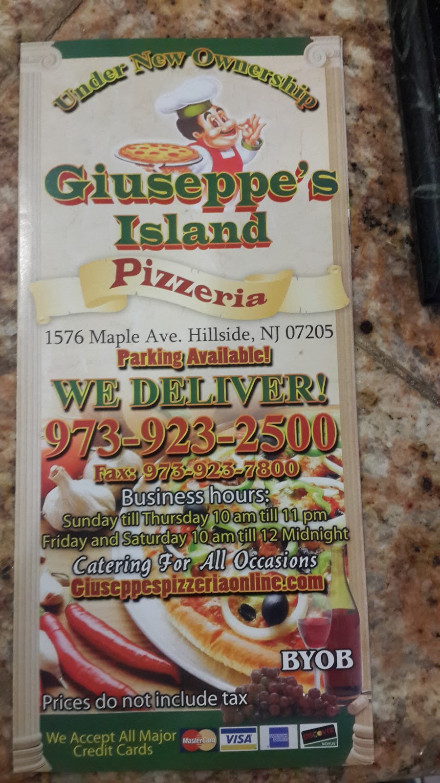 Photo of Guiseppe's Island Pizza in Hillside City, New Jersey, United States - 2 Picture of Restaurant, Food, Point of interest, Establishment, Meal takeaway, Meal delivery