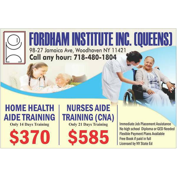 Photo of Fordham Institute Inc. in Queens City, New York, United States - 4 Picture of Point of interest, Establishment, School, Health, Insurance agency