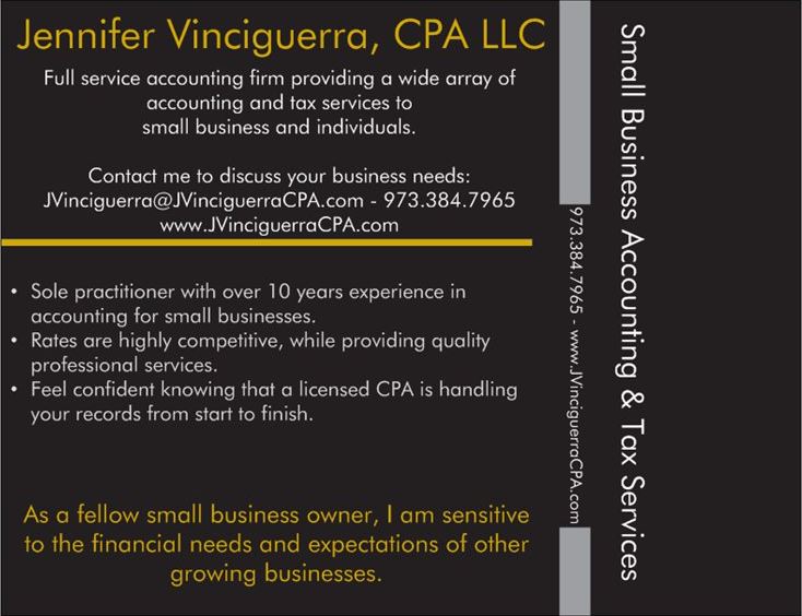 Photo of Jennifer Vinciguerra, CPA LLC in Clifton City, New Jersey, United States - 1 Picture of Point of interest, Establishment, Finance, Accounting