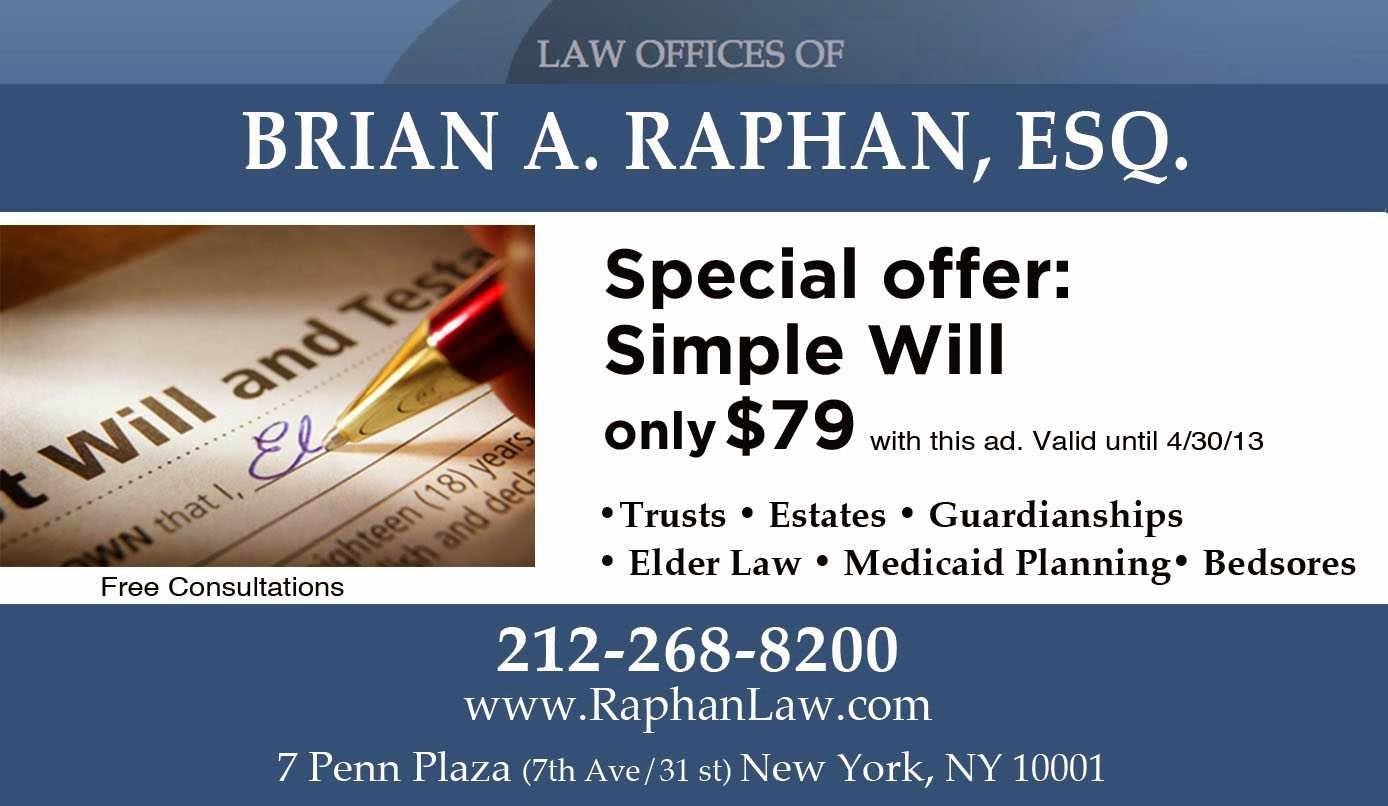 Photo of The Law Offices of Brian A. Raphan. P.C. in New York City, New York, United States - 4 Picture of Point of interest, Establishment, Lawyer