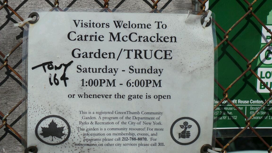 Photo of Carrie McCracken TRUCE Community Garden in New York City, New York, United States - 2 Picture of Point of interest, Establishment, Park