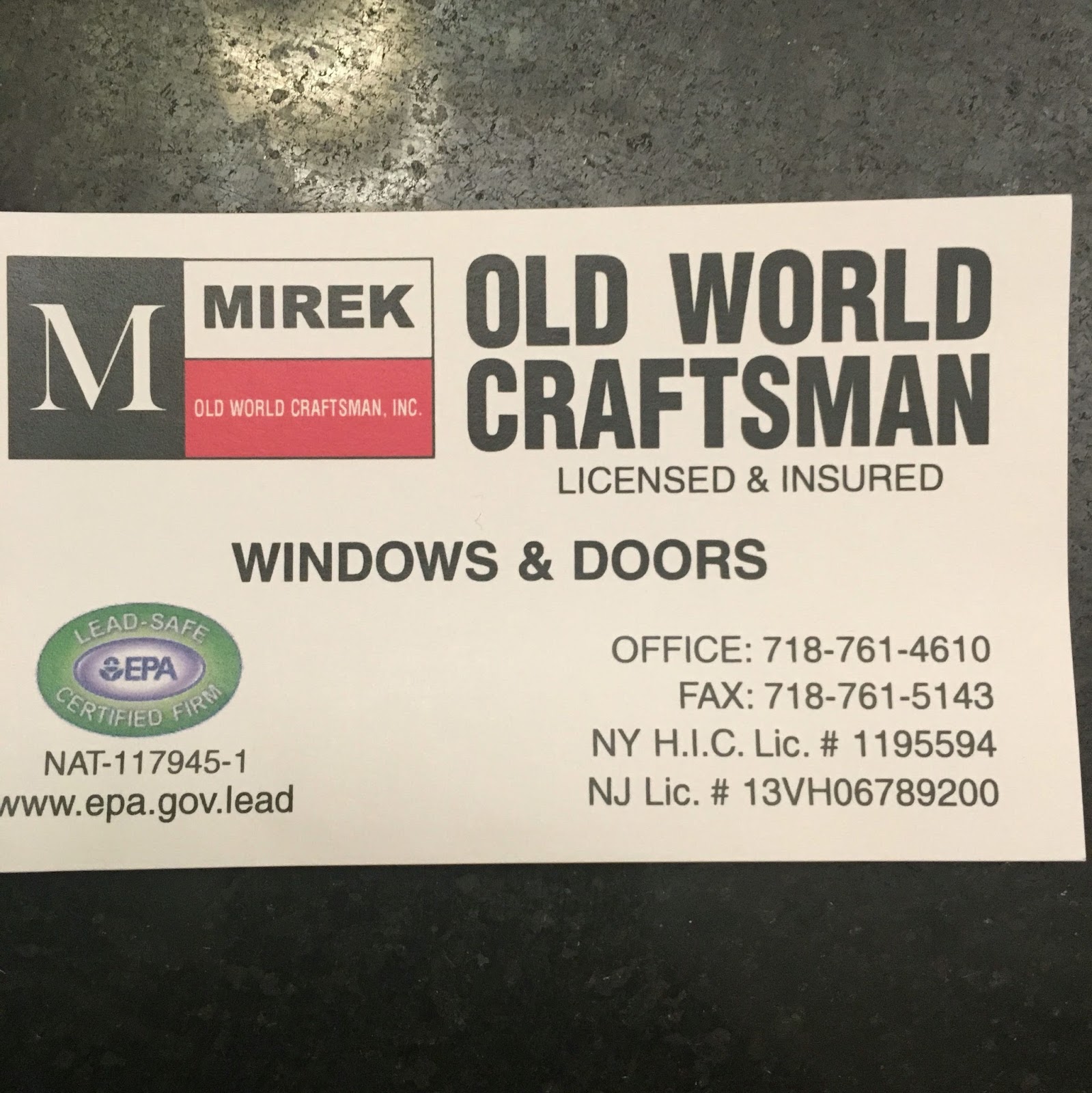 Photo of Mirek Old World Craftsman Inc in Richmond City, New York, United States - 1 Picture of Point of interest, Establishment, General contractor