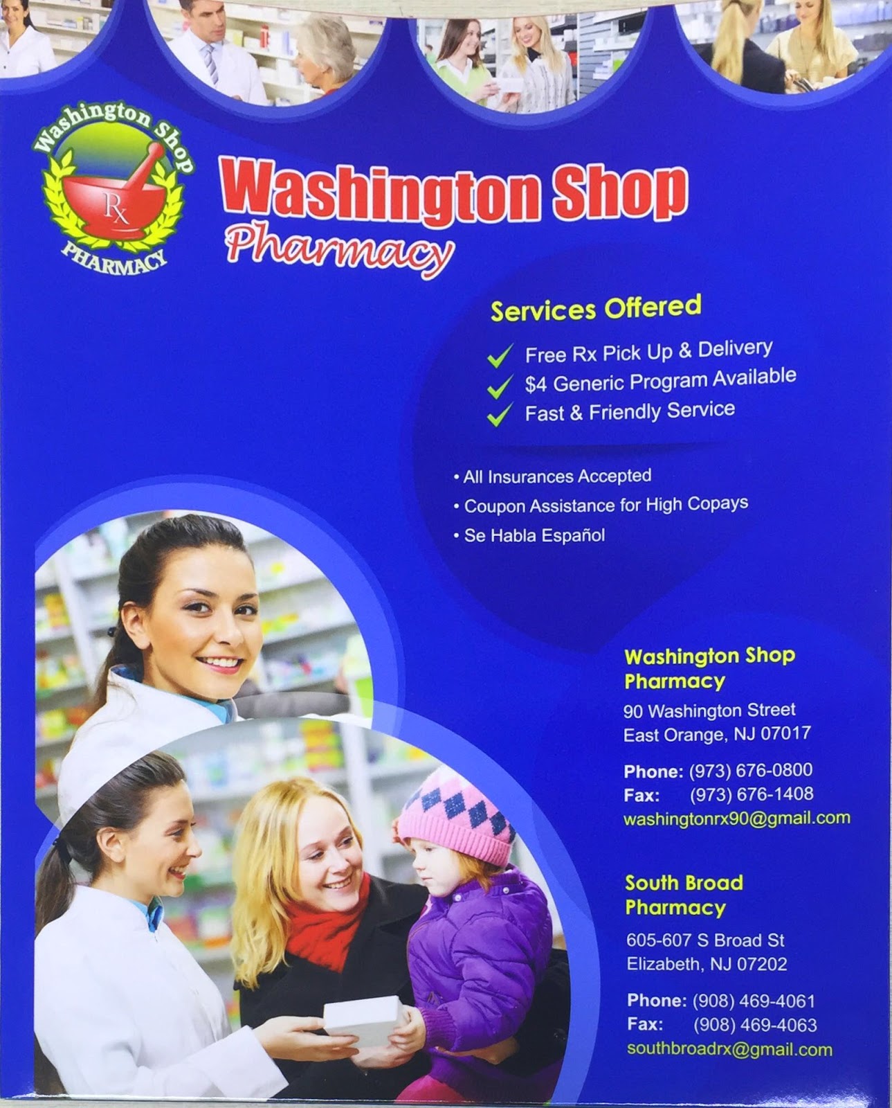 Photo of Washington Shop Pharmacy in East Orange City, New Jersey, United States - 4 Picture of Point of interest, Establishment, Store, Health, Pharmacy