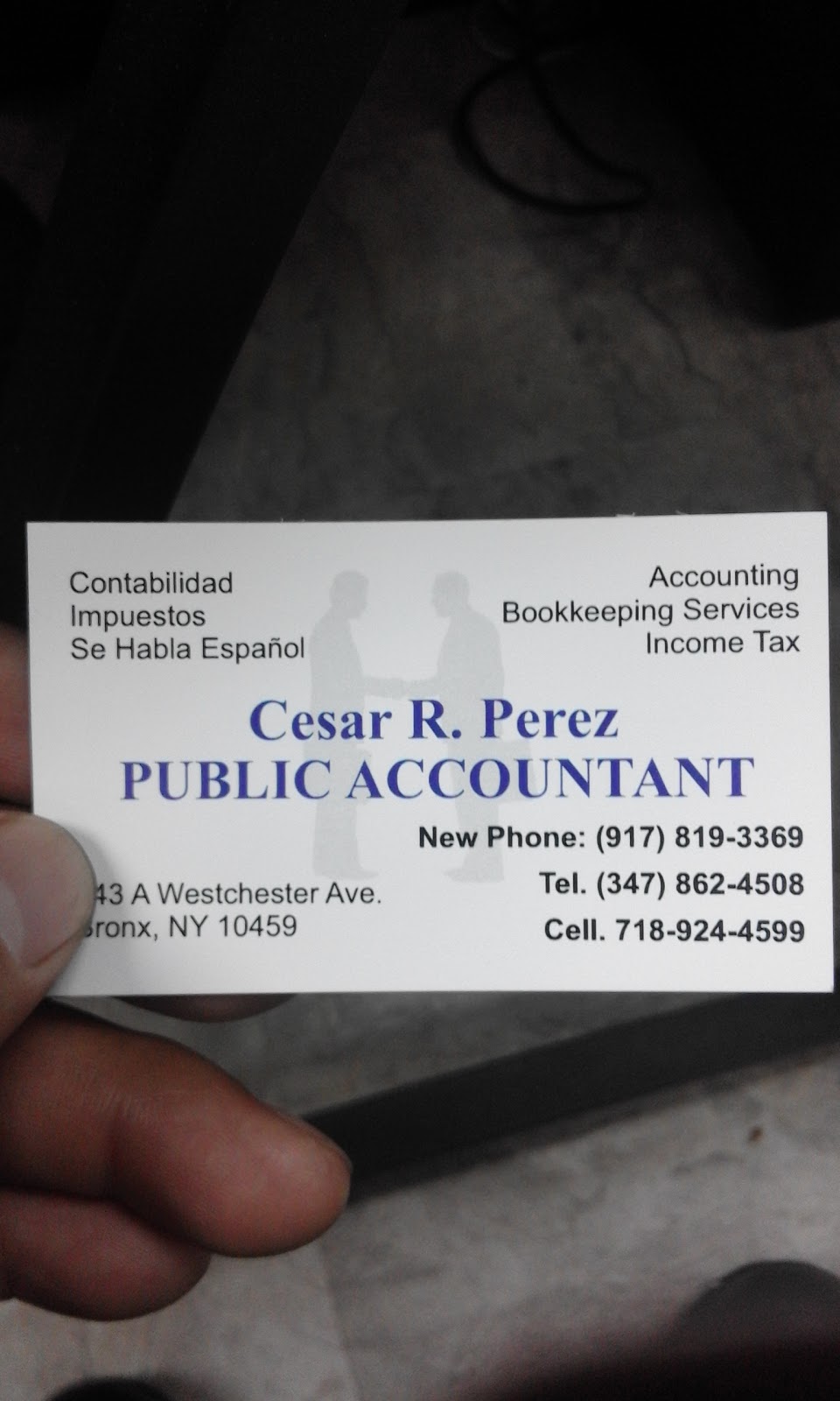 Photo of Cesar Perez Tax Service Inc in Bronx City, New York, United States - 1 Picture of Point of interest, Establishment, Finance, Accounting