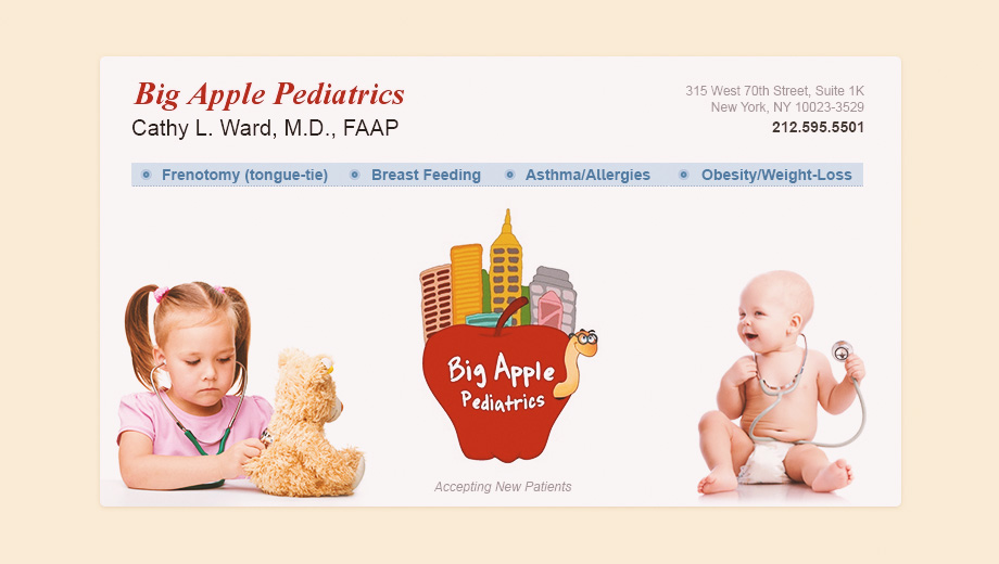 Photo of Big Apple Pediatrics: Cathy L. Ward, M.D. in New York City, New York, United States - 1 Picture of Point of interest, Establishment, Health, Doctor
