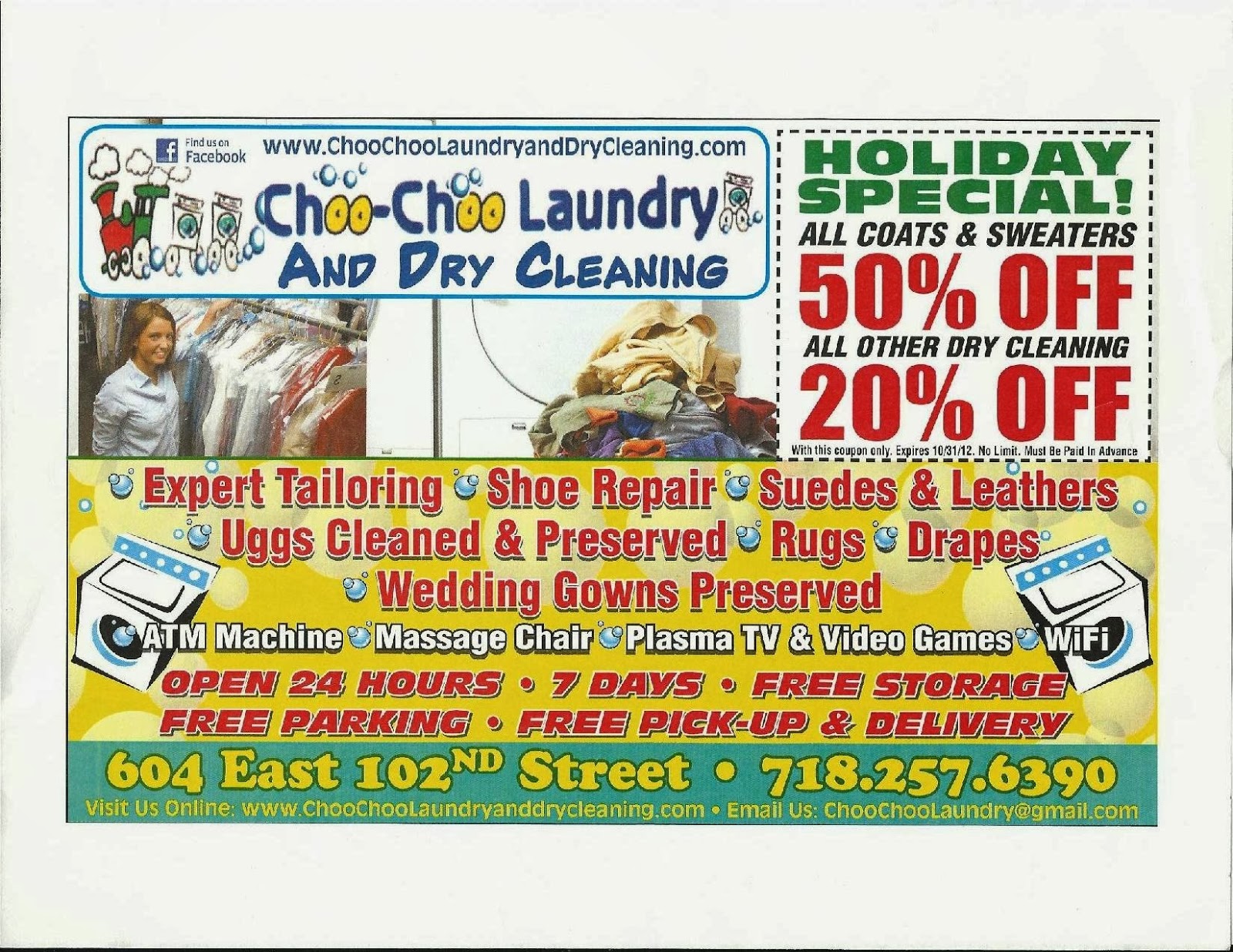 Photo of Choo Choo Laundry Inc in Kings County City, New York, United States - 1 Picture of Point of interest, Establishment, Laundry