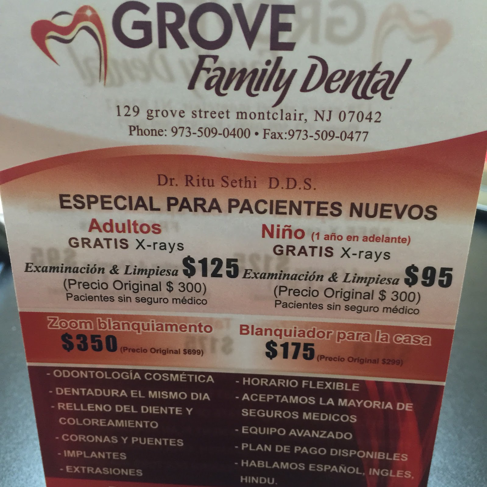 Photo of Grove Family Dental in Montclair City, New Jersey, United States - 1 Picture of Point of interest, Establishment, Health, Dentist