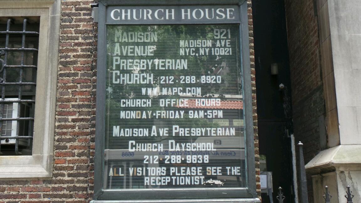 Photo of Madison Avenue Presbyterian in New York City, New York, United States - 3 Picture of Point of interest, Establishment, Church, Place of worship