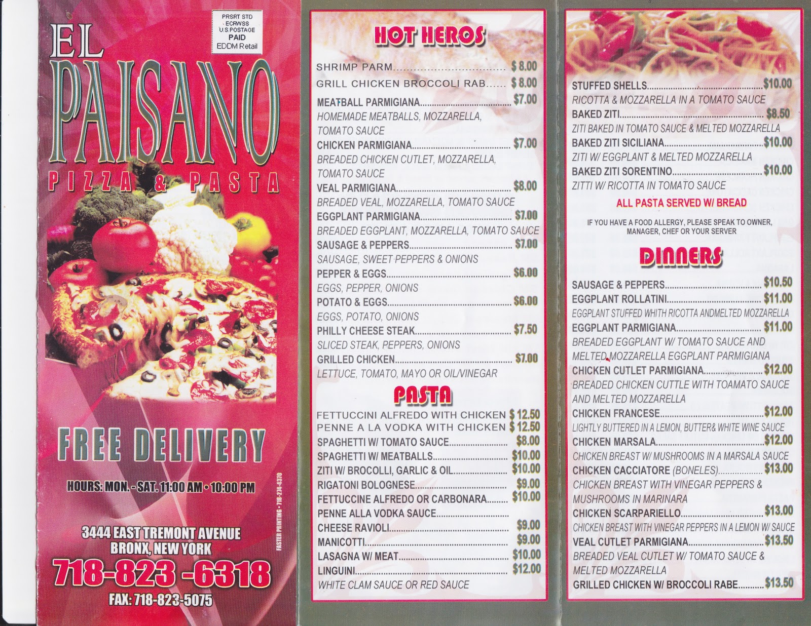 Photo of El Paisano Pizza & Pasta in Bronx City, New York, United States - 5 Picture of Restaurant, Food, Point of interest, Establishment