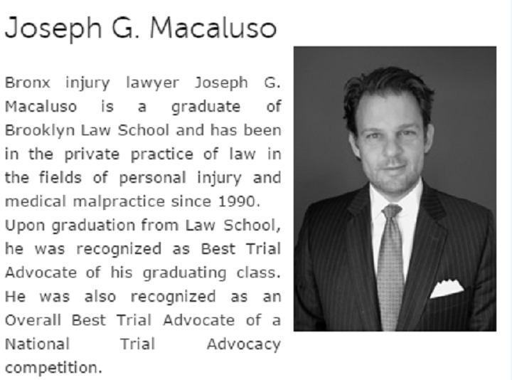 Photo of JOE MACALUSO, PERSONAL INJURY ATTORNEY AT LAW in Bronx City, New York, United States - 4 Picture of Point of interest, Establishment, Lawyer