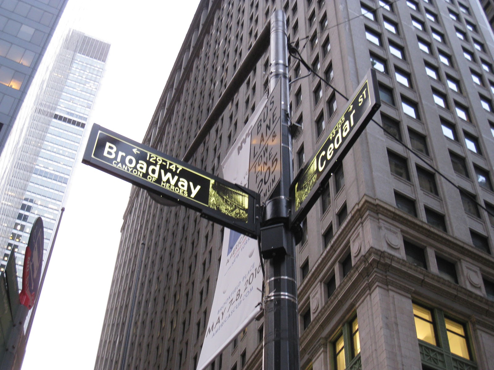 Photo of Broadway/Cedar St in New York City, New York, United States - 7 Picture of Point of interest, Establishment, Bus station, Transit station