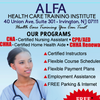 Photo of ALFA HEALTHCARE TRAINING INSTITUTE in Irvington City, New Jersey, United States - 1 Picture of Point of interest, Establishment, School, Health