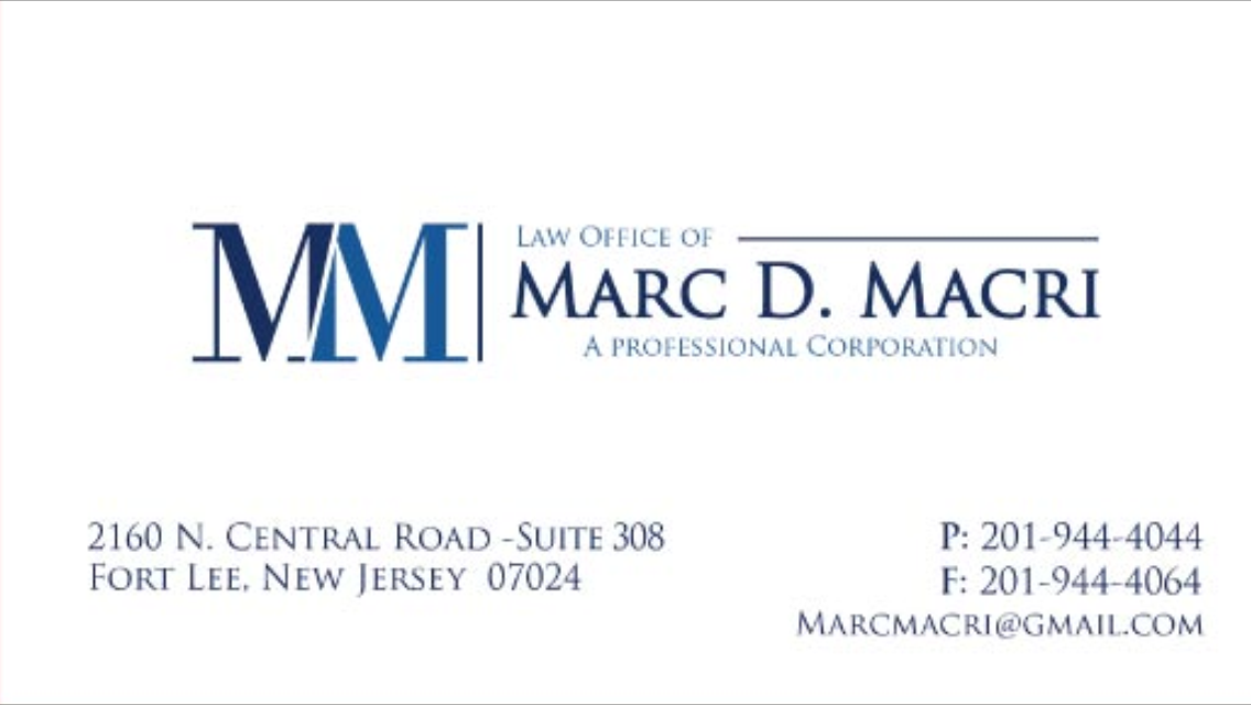 Photo of Marc D. Macri, P.C. in Fort Lee City, New Jersey, United States - 1 Picture of Point of interest, Establishment, Lawyer