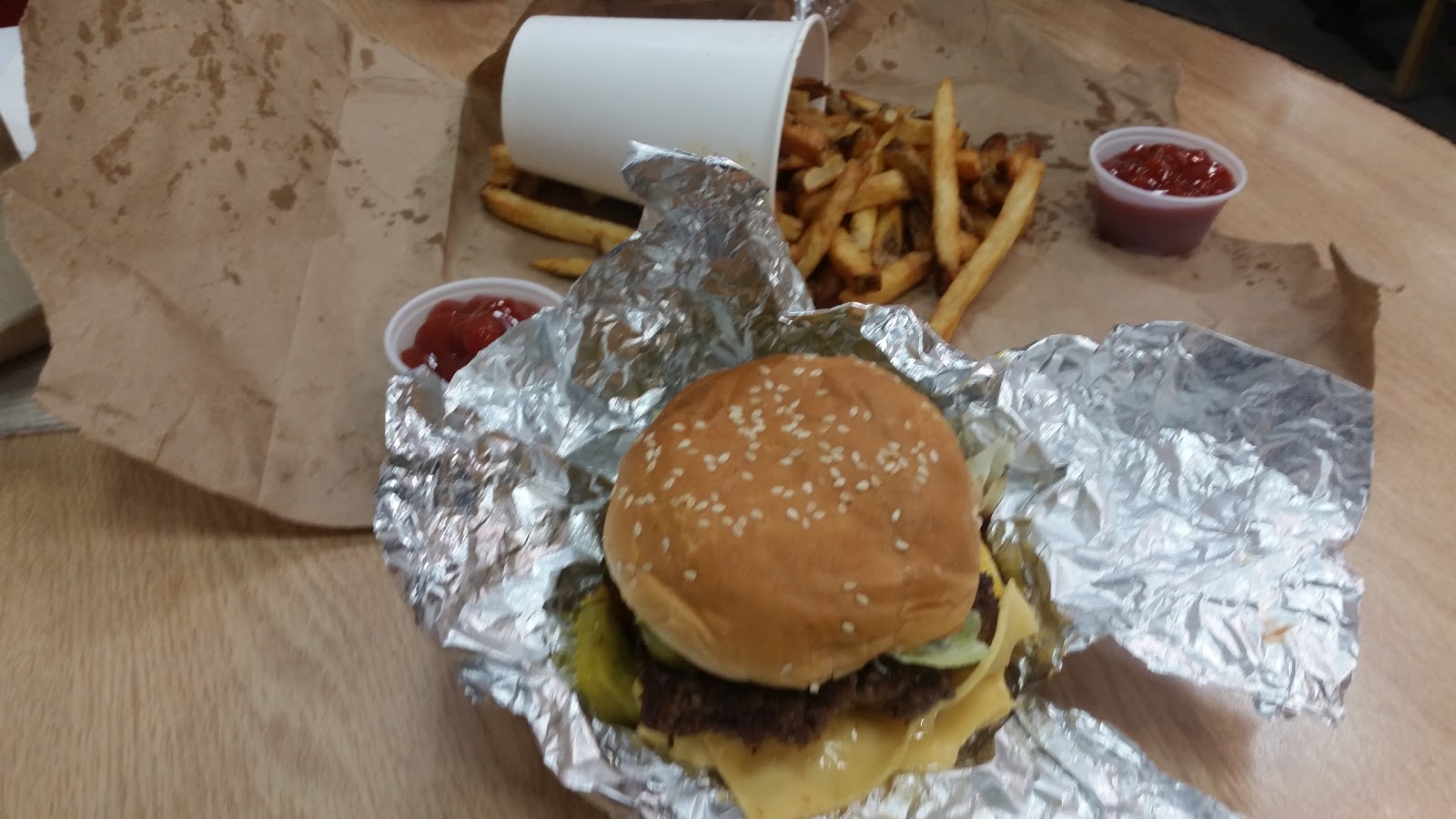 Photo of Five Guys Burgers and Fries in New York City, New York, United States - 5 Picture of Restaurant, Food, Point of interest, Establishment, Meal takeaway