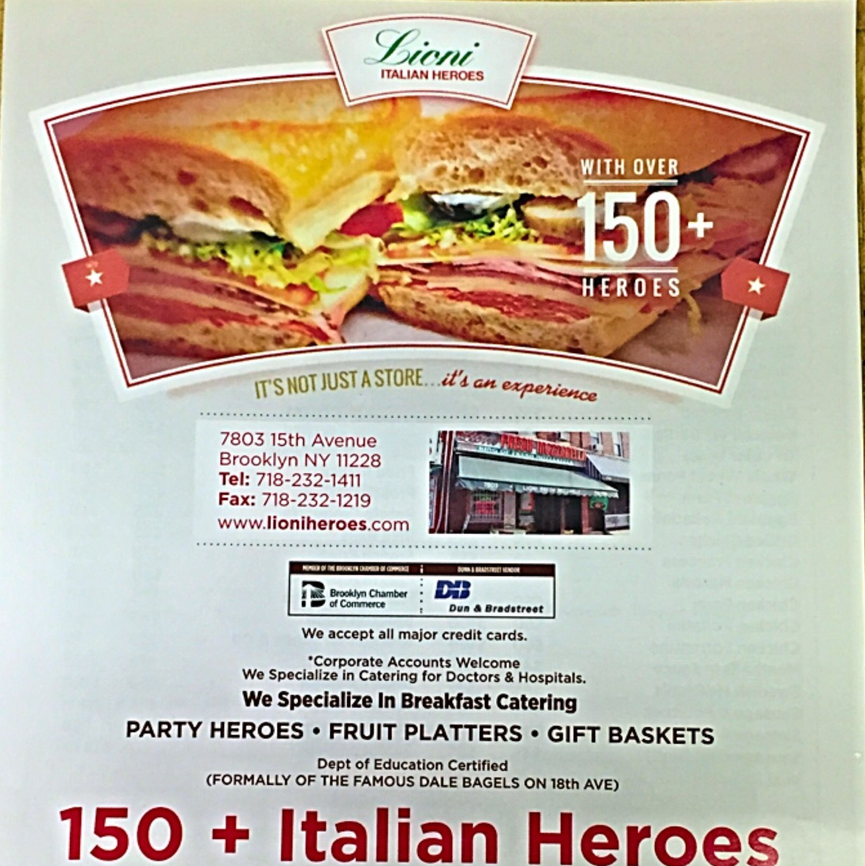 Photo of Lioni Italian Heroes in Brooklyn City, New York, United States - 4 Picture of Restaurant, Food, Point of interest, Establishment, Store
