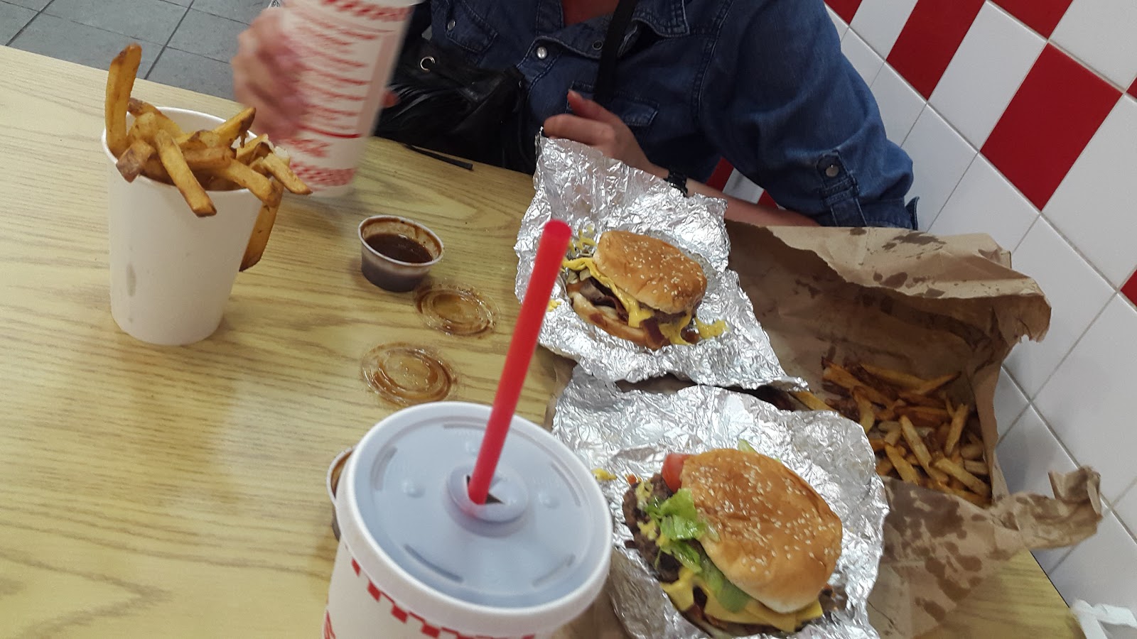 Photo of Five Guys Burgers and Fries in New York City, New York, United States - 8 Picture of Restaurant, Food, Point of interest, Establishment, Meal takeaway