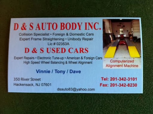 Photo of D & S Auto Body Inc in Hackensack City, New Jersey, United States - 1 Picture of Point of interest, Establishment, Car dealer, Store, Car repair