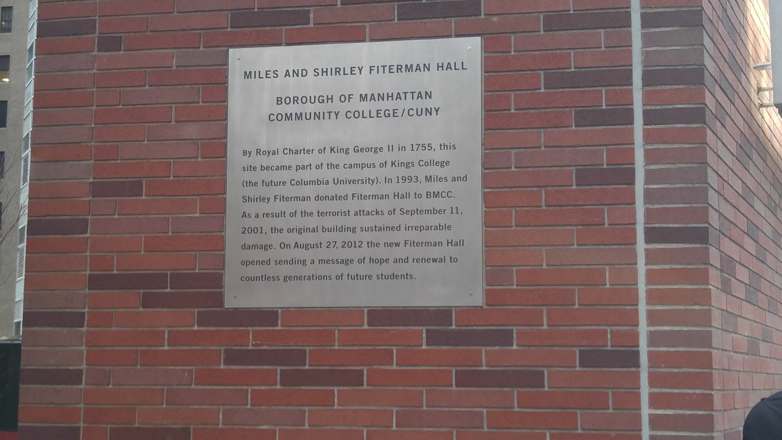 Photo of Fiterman Hall in New York City, New York, United States - 7 Picture of Point of interest, Establishment