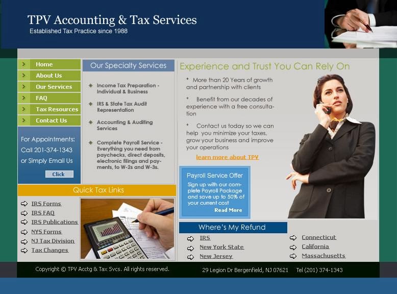 Photo of TPV Accounting and Tax Services in Bergenfield City, New Jersey, United States - 1 Picture of Point of interest, Establishment, Finance, Accounting