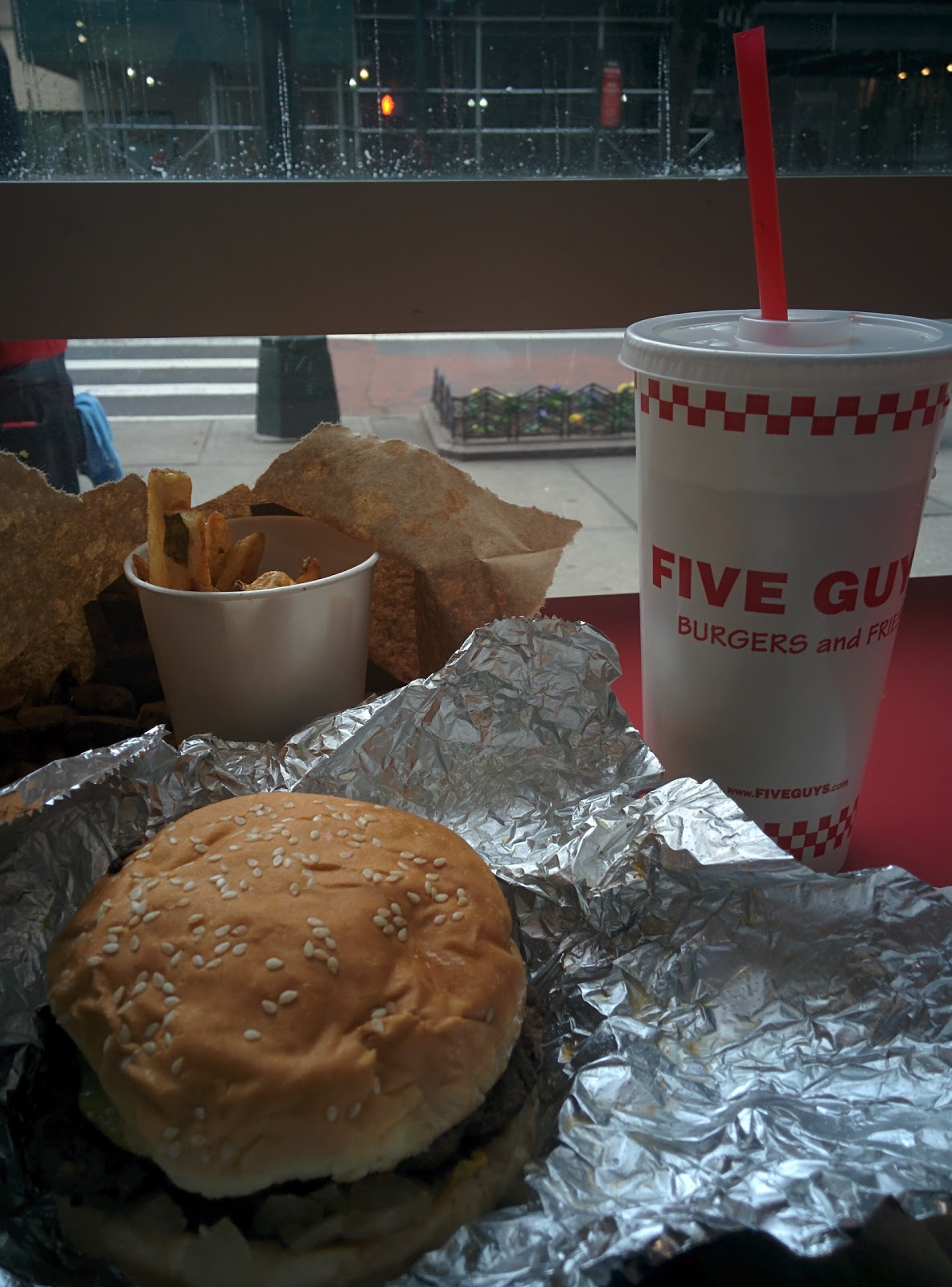 Photo of Five Guys Burgers and Fries in New York City, New York, United States - 5 Picture of Restaurant, Food, Point of interest, Establishment, Meal takeaway