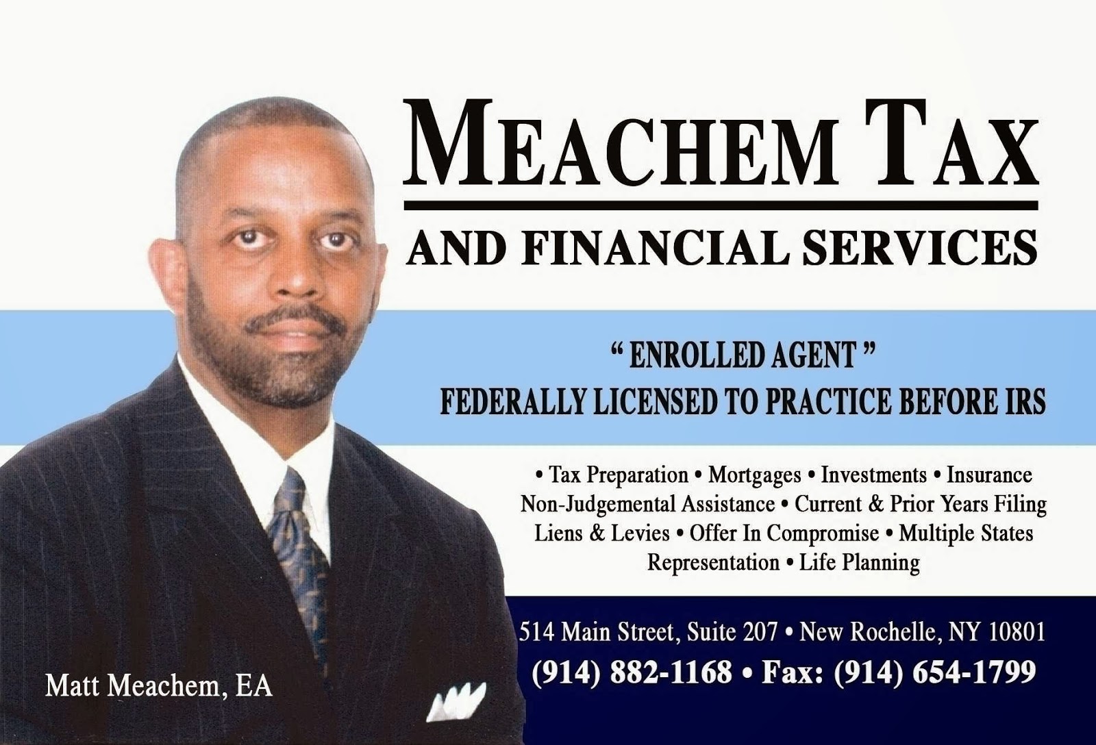 Photo of Meachem Tax & Financial Services in New Rochelle City, New York, United States - 1 Picture of Point of interest, Establishment, Finance, Accounting