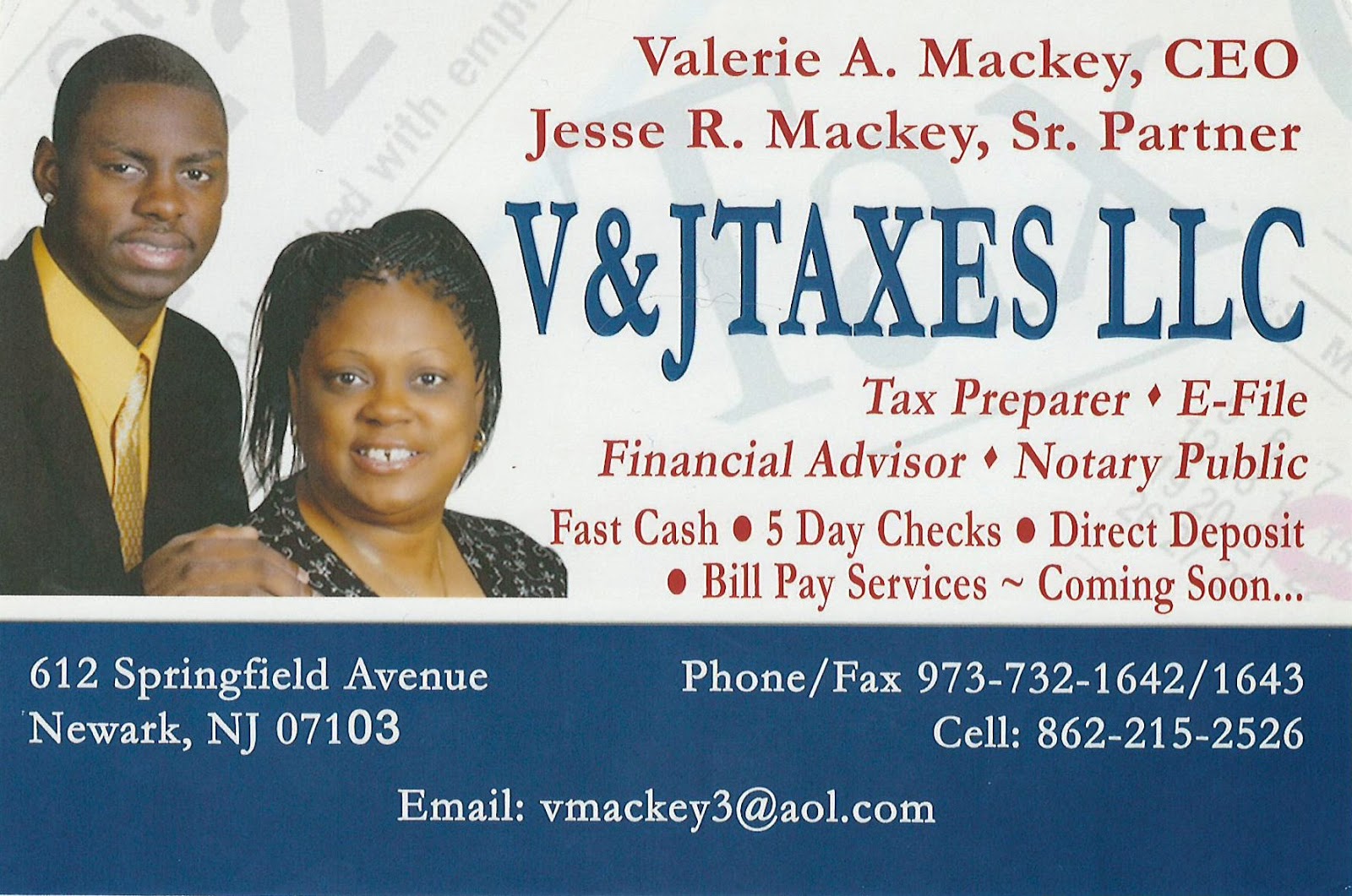 Photo of V & J Taxes, LLC in Newark City, New Jersey, United States - 1 Picture of Point of interest, Establishment, Finance, Accounting