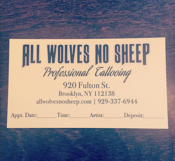 Photo of All Wolves No Sheep Tattoo in Kings County City, New York, United States - 7 Picture of Point of interest, Establishment, Store