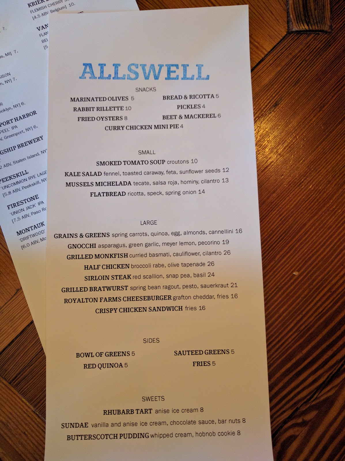 Photo of Allswell in Kings County City, New York, United States - 10 Picture of Restaurant, Food, Point of interest, Establishment, Bar