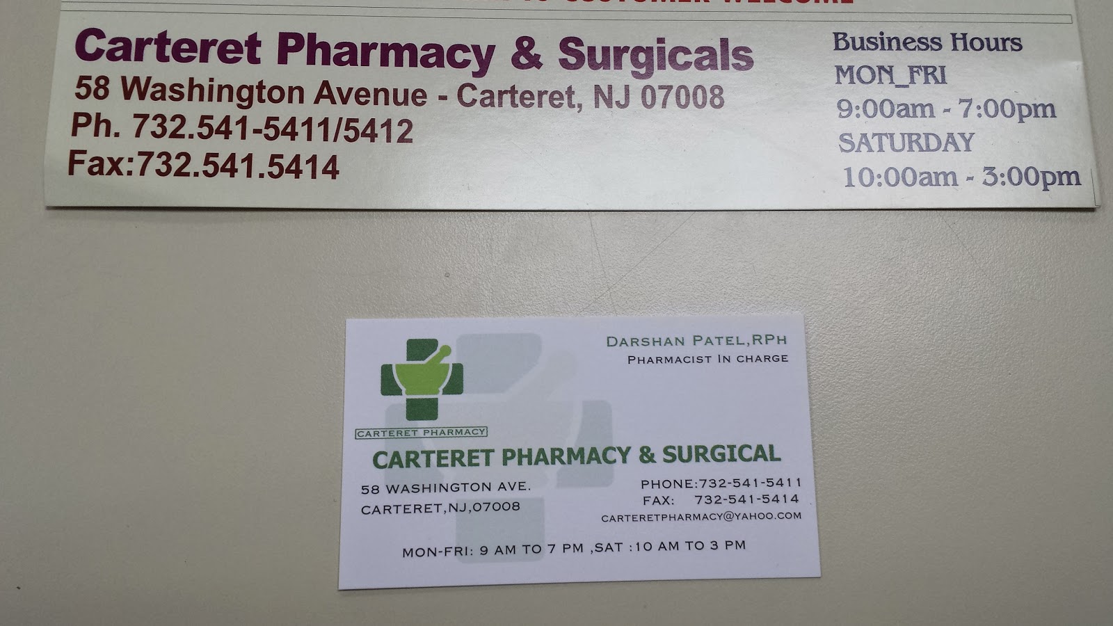 Photo of Carteret Pharmacy & Surgical in Carteret City, New Jersey, United States - 3 Picture of Point of interest, Establishment, Store, Health, Pharmacy