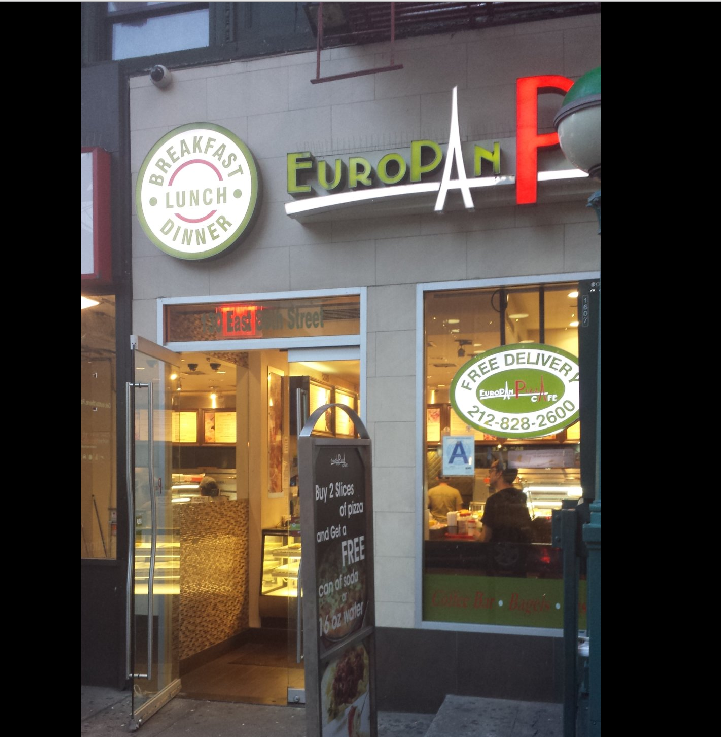 Photo of Europan Pizza Cafe in New York City, New York, United States - 3 Picture of Restaurant, Food, Point of interest, Establishment, Meal takeaway, Meal delivery