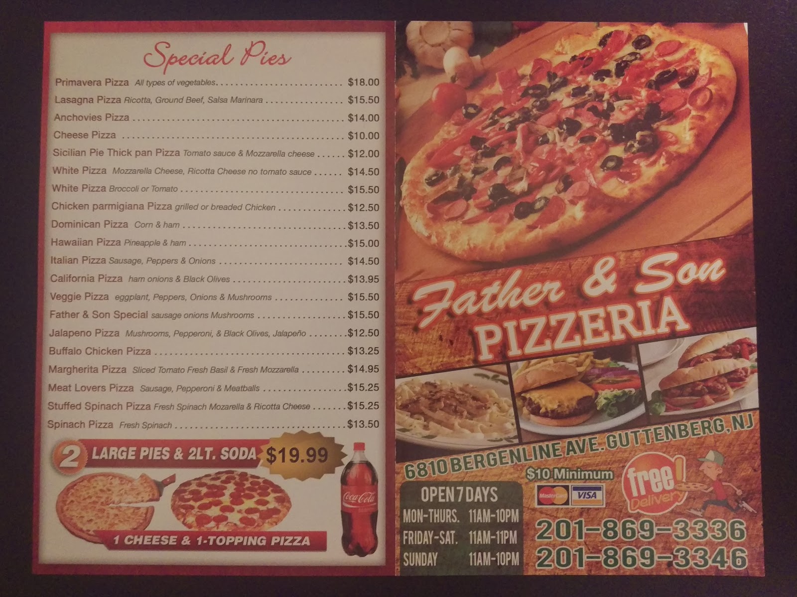 Photo of Father & Son Pizzeria in Guttenberg City, New Jersey, United States - 2 Picture of Restaurant, Food, Point of interest, Establishment
